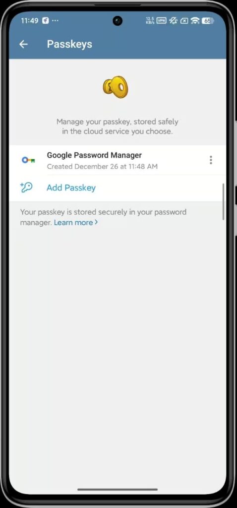 Telegram 启用 Passkeys,终于可以告别短信验证码了 - 8