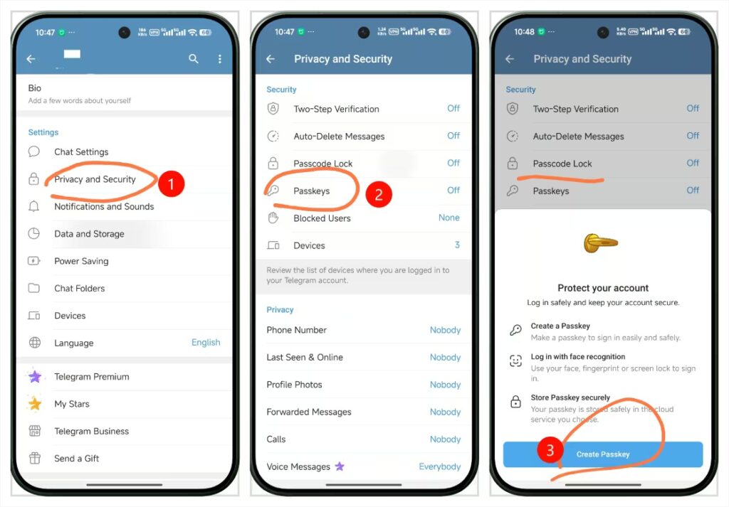 Telegram 启用 Passkeys,终于可以告别短信验证码了 - 7